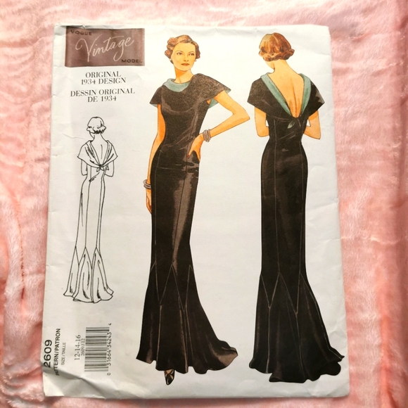 Simplicity | Office | Flared Evening Gown Vogue 269 Vintage Original Design Sewing  Pattern 2 14 16 | Poshmark
